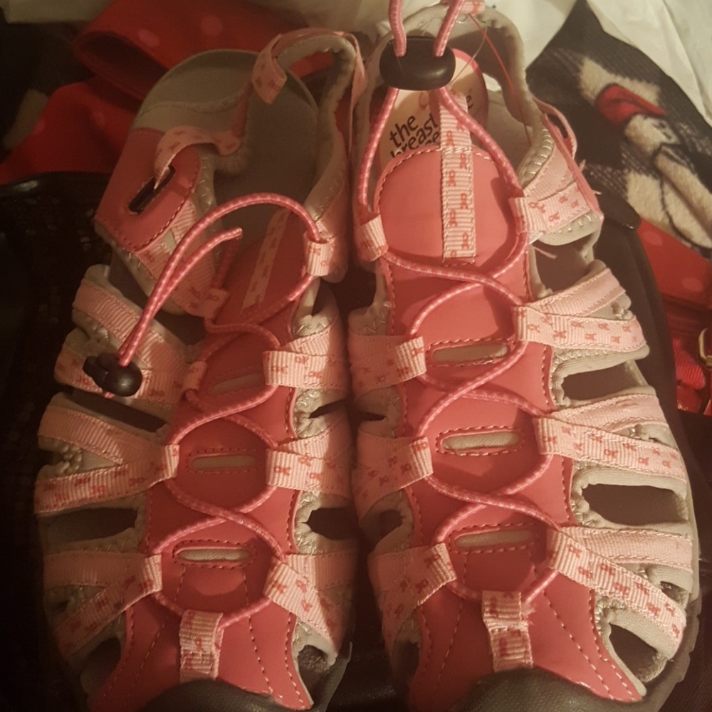 Summer sandals from breast cancer site